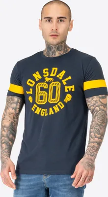 Produktbild von Herren T-Shirt normale Passform ASKERSWELL Navy/Yellow M Lonsdale