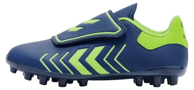 Produktbild von Hummel Hattrick MG JR Fußballschuhe Klettverschluss blau/grün 217580-7017, Schuhgröße:26 EU
