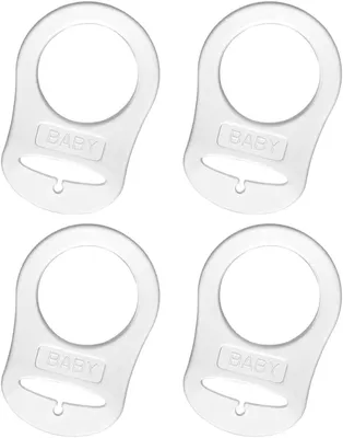 Immagine prodotto di 4 pezzi di guarnizione in silicone - Adattatore ad anello per ciucci, adatto alla maggior parte dei ciucci per bambini