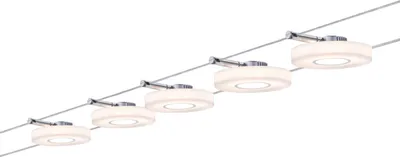 Produktbild von Paulmann Wire Systems DC Set DiscLED I 5x4W Chrom/Satin 230V/12V DC 30VA Metall
