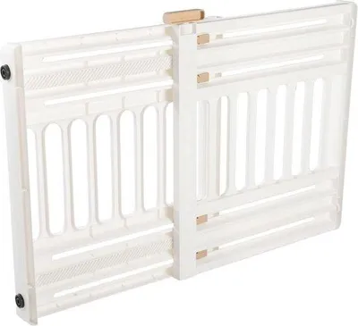 Productafbeelding van Famanu uitschuifbaar veiligheidshek voor trappen - zonder boren - wit