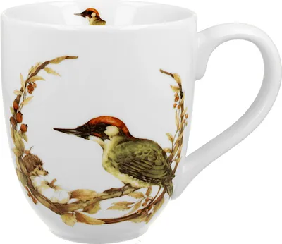 Produktbild von DUO World of Birds XXL Becher 1000 ml EUROPEAN GREEN WOODPECKER New Bone China Porzellan