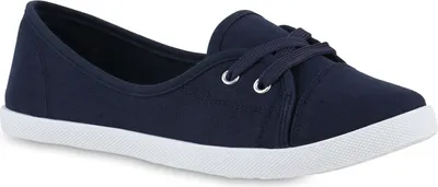 Produktbild von VAN HILL Damen Sportliche Ballerinas Bequeme Stoff Freizeit Schuhe 841298, Farbe: Dunkelblau, Größe: 37