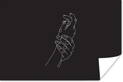 Produktbild von MuchoWow® Poster Hand - Anatomie - Strichzeichnung 180x120 cm - Fotoplakat