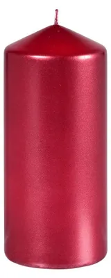 Produktbild von 10x Stumpenkerzen 70x150mm Metallic rot | Packung (1 Stück)