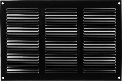 Produktbild von Metall Lüftungsgitter 30x20cm Schwarz Insektenschutz Abluftgitter Schlitzgitter