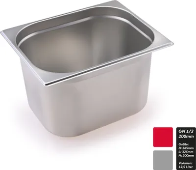 Produktbild von GN Behälter Gastronorm 1/2 Edelstahl 200 Millimeter