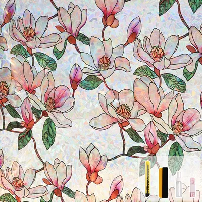 Fensterfolie Sichtschutz bunt 90x200 cm statisch haftend