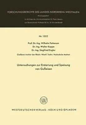 Obrázek produktu pro Untersuchungen zur Erstarrung und Speisung von Gußeisen