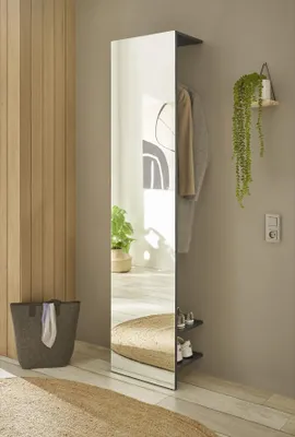 Produktbild von Garderobenelement mit Spiegel und Ablagen 50 cm anthrazit Boston