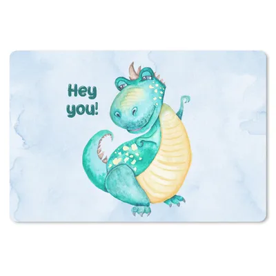 Produktbild von MuchoWow® Schreibtischunterlage Dinosaurier - Kinderzimmer - Zitat - Jungen - Mädchen - Kind 60x40 cm - XXL Mauspad - Großes Mauspad