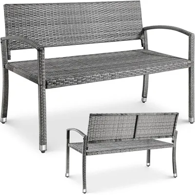 Obrázok produktu pre Záhradná lavička 01-0313, 122 x 60 x 85 cm, nosnosť 320 kg, sivá