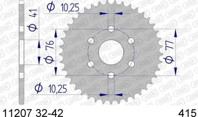 Produktbild von AFAM Kettenrad Alu Standard - 415