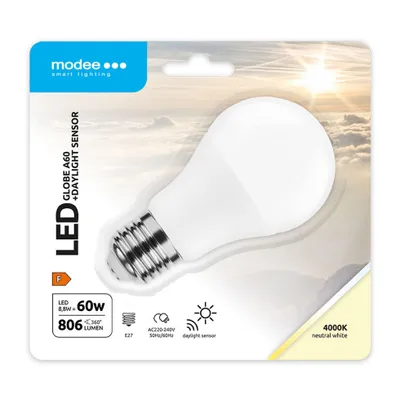 Produktbild von Modee Lighting LED-Lampe mit Sensor 8,8W/A60/E27/4000K
