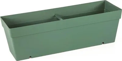Immagine prodotto di Set di 2 eleganti fioriere con drenaggio, 52x17 cm, vasi rettangolari per erbe aromatiche, resistenti ai raggi UV e alle intemperie invernali