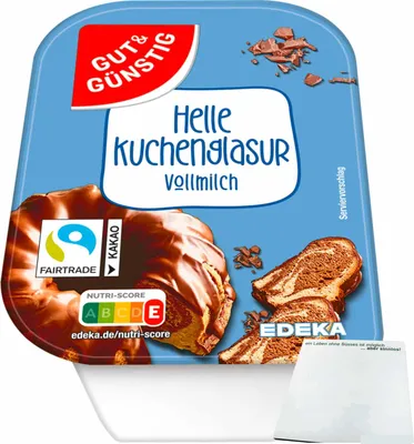 Produktbild von Gut & Günstig helle Kuchenglasur Vollmilch (200g Packung) + usy Block