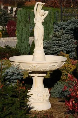 Produktbild von Zierbrunnen Springbrunnen 180cm Skulptur Brunnen Deko Garten Fontaine Teich Neu