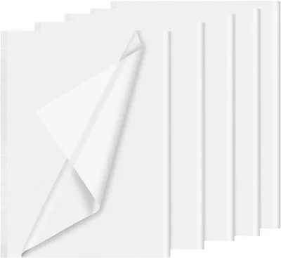 Imagen del producto de Papel de seda blanco, 60 hojas, 27,5 x 20 pulgadas, ideal para manualidades y decoración