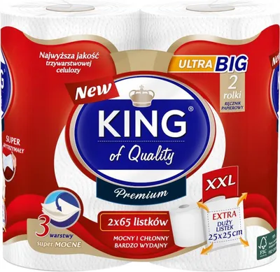 Obrázek produktu pro Ręcznik papierowy King 3-warstwowy 2 rolki