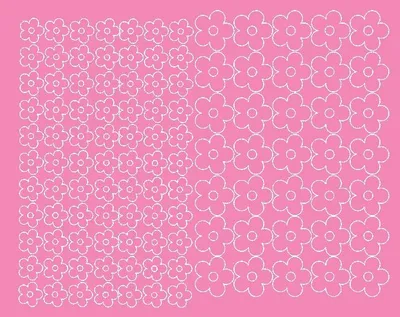 Immagine prodotto di Adesivi per caschi da bicicletta, fiori, 112 pezzi, rosa opaco
