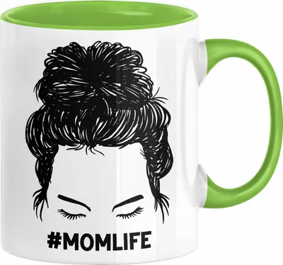 Produktbild von Mutter Tasse Geschenk Stress #Momlife Geschenkidee für beste Mama Muttertag Idee Mom Geschenk von Tochter an Mutter (Grün)