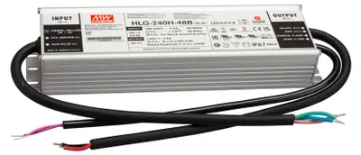 Produktbild von MEANWELL HLG-240H-48B, AC-DC LED-Installationsnetzteil, Metallgehäuse, IP67 240W 48V 5A CV+CC dimmbar