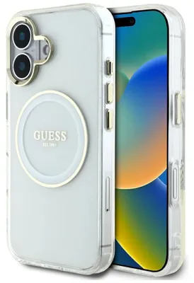 Produktbild von Guess Schutzhülle IML MagSafe iPhone 16 Weiß