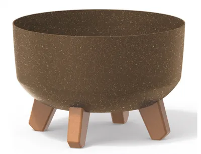 Obrázek produktu pro Nohel Garden Žardinka GRACIA LOW ECO WOOD samozavlažovací plast d38x21cm Barva: Tmavě hnědá, Výška: 16 cm, Průměr květináče: 24 cm