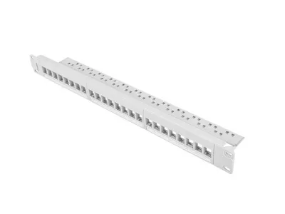 Produktbild von Patch panel, patch panel Lanberg pusty 24 porty 1U dla modułów Keystone szary