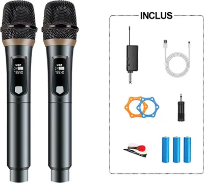 Produktbild von Avizar, Kabellose DSP Mikrofone 192KHz Pro für Verstärker/Lautsprecher mit LED, Schwarz
