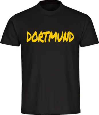 Produktbild von multifanshop Herren T-Shirt - Dortmund - Textmarker, schwarz, Größe M