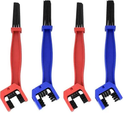 Produktbild von Xiaomi 4er Kettenreinigungsborstel, Kettenreinigung, Fahrradkette, Motorrad-Reinigung, Pflege-Tool, rot/blau