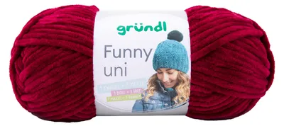 Immagine prodotto di Gründl Chenillegarn Funny uni,100g/120m,Babywolle,100% Poliestere,Häkel-und Strickgarn 23 bordeaux