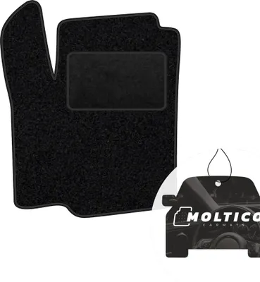 Produktbild von moto-MOLTICO Fahrer Fußmatte Auto Velours Fahrerseite Autoteppiche Schwarz Fahrermatte 1-teilig passend für Suzuki SX4 S-Cross ab 2013
