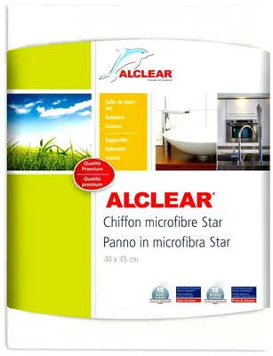 Produktbild von ALCLEAR Microfasertuch Star Spezialtuch, entfernt Kalkränder ohne Chemie, 40x45
