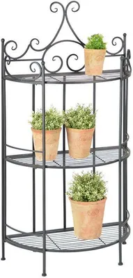 Productafbeelding van Esschert Design etagère, halfrond, inklapbaar; model BPH88; 59,5 x 30,0 x 114,5 cm