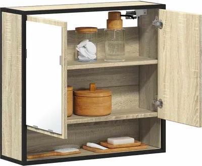 Produktbild von ZMH Bad-Spiegelschrank Sonoma-Eiche 65x20x60 cm Holzwerkstoff