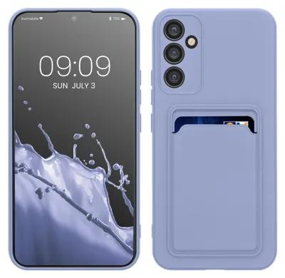 Produktbild von kwmobile Handyhülle für Samsung Galaxy A34 5G Hülle mit Kartenfach - TPU Case - Kabelloses Laden - Schutzhülle Cover in Lavendel