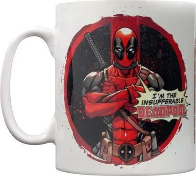 Obrázek produktu pro Deadpool - hrnek na kávu "Insufferable" PM2007 (jedna velikost) (bílá/červená/černá)