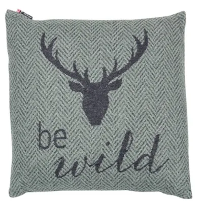 Produktbild von David Fussenegger Kissenhülle Nova 'be wild' 50 x 50 cm Tannengrün