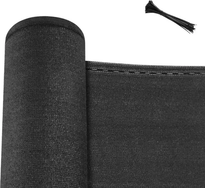 Produktbild von WOLTU Zaunblende Sichtschutz Schattiernetz 280 g/m² HDPE Sichtschutzzaun, Anthrazit : 1 x 10 m Größe: 1 x 10 m