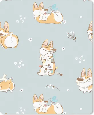 Produktbild von MuchoWow® Mauspad Mousepad Muster - Hund - Corgi - Jungen - Mädchen - Kinder - Kinder 30x40 cm - Mousepads - Maus Mat - Pad - Mausunterlage - Mausmatten