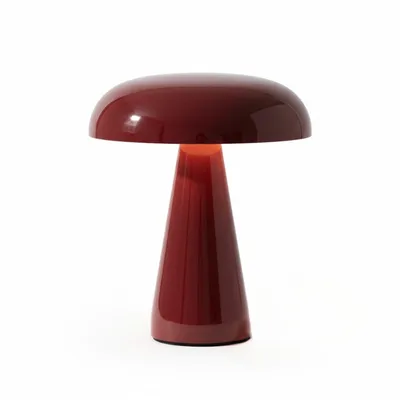 Immagine prodotto di Lampada da tavolo retrò, colore bordeaux – 3 modalità di illuminazione, dimmerazione touch, batteria ricaricabile USB-C, alluminio, senza fili – Ideale per soggiorno e camera da letto, regalo per la casa