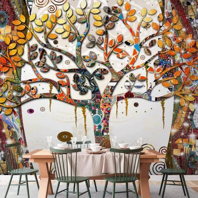 Produktbild von Vlies Fototapete - Decorated Tree 200x140 cm Abstrakt l-A-0054-a-a