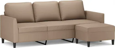 Produktbild von VidaXL 3201126, Cappuccino, Schaum, Kunstleder, Metall, Polywood, Textil, 600 mm, 500 mm, 410 mm