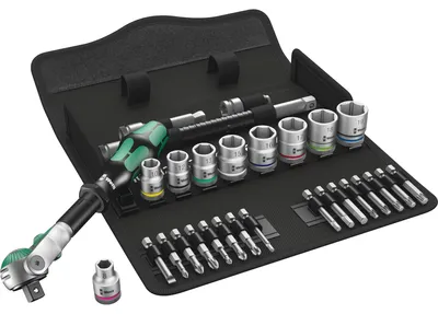 Obrázok produktu pre Wera 8100 SB 6, Zakladací kľúč, Čierna, Chróm, Zelená, CE, Kľúč, 1 kusov, 3/8"