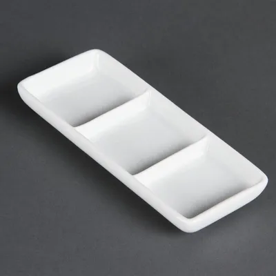 Produktbild von Olympia Whiteware dreifache Präsentierschalen (12 Stück)
