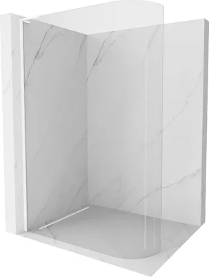 Produktbild von Mexen Kioto L Rundduschwand Walk-in 100 x 200 cm, transparent, weiß - 800-100-103-20-06