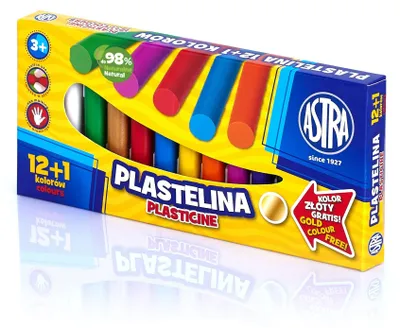 Image de Plasticine scolaire 12 +1 ASTRA