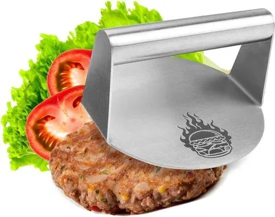 Produktbild von Famanu Hamburgerpresse aus Edelstahl - Spülmaschinenfest - 14 cm